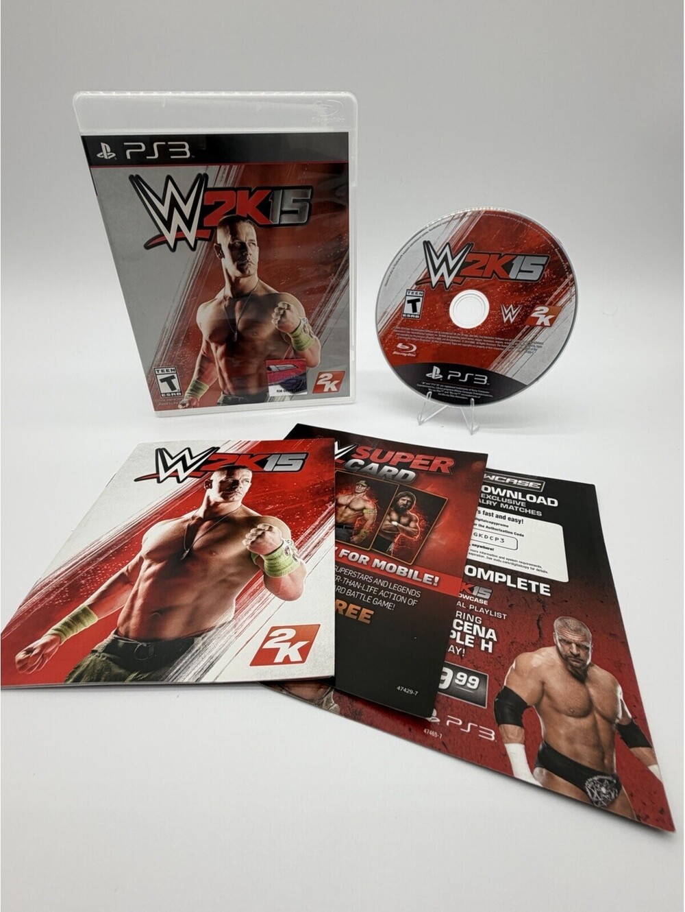 WWE 2K15 (Sony PlayStation 3, 2014) PS3 Complete W/ Manual CIB - Tested Working
